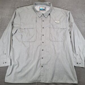 Magellan‎ Outdoor Fishing Shirt Mens 4XL Gray Long Sleeve